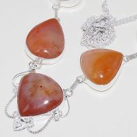 Crn 166b collier parure sautoir cornaline carnelian achat vente bijoux argent 925