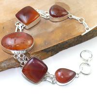 Crn 169a bracelet cornaline carnelian achat vente bijoux argent 925