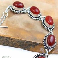 Crn 170b bracelet cornaline carnelian achat vente bijoux argent 925