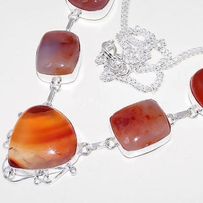 Crn 172a collier parure sautoir cornaline carnelian achat vente bijoux argent 925