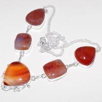 Crn 172d collier parure sautoir cornaline carnelian achat vente bijoux argent 925