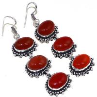 Crn 174a boucles oreilles pendants cornaline carnelian achat vente bijoux argent 925