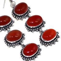 Crn 174c boucles oreilles pendants cornaline carnelian achat vente bijoux argent 925