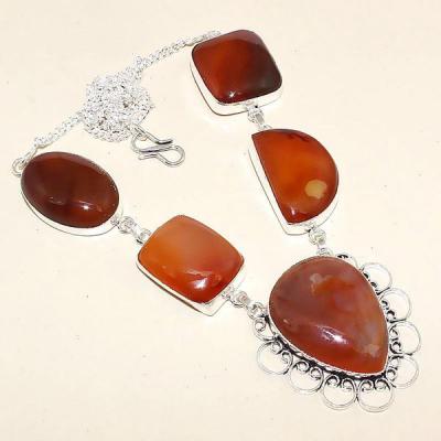 Crn 178a collier parure sautoir cornaline carnelian achat vente bijoux zthnique argent 925