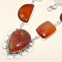 Crn 178b collier parure sautoir cornaline carnelian achat vente bijoux zthnique argent 925