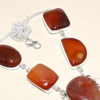 Crn 178c collier parure sautoir cornaline carnelian achat vente bijoux zthnique argent 925