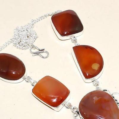 Crn 178a collier parure sautoir cornaline carnelian achat vente bijoux zthnique argent 925