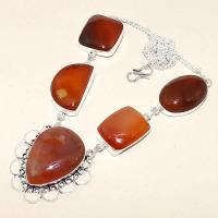 Crn 178d collier parure sautoir cornaline carnelian achat vente bijoux zthnique argent 925