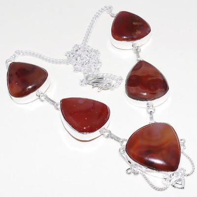 Crn 179a collier parure sautoir cornaline carnelian achat vente bijoux zthnique argent 925