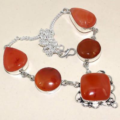 Crn 180a collier parure sautoir cornaline carnelian achat vente bijoux zthnique argent 925