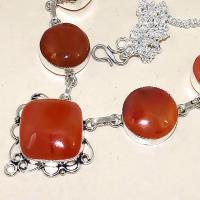 Crn 180b collier parure sautoir cornaline carnelian achat vente bijoux zthnique argent 925