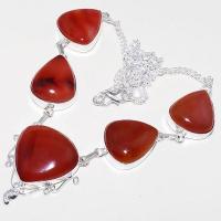 Crn 183d collier parure sautoir cornaline carnelian achat vente bijoux zthnique argent 925