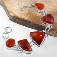 Crn 184d bracelet cornaline carnelian achat vente bijoux ethnique medieval argent 925