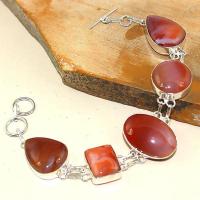 Crn 186d bracelet cornaline carnelian achat vente bijoux ethnique medieval argent 925