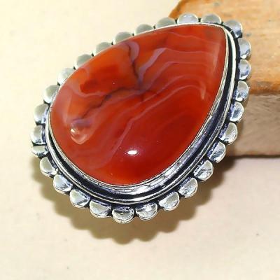 Crn 187a bague medievale t58 cornaline carnelian achat vente bijou pierre taillee lithitherapie