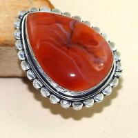 Crn 187b bague medievale t58 cornaline carnelian achat vente bijou pierre taillee lithitherapie