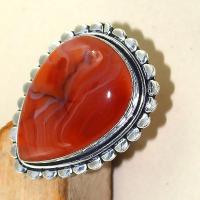 Crn 187c bague medievale t58 cornaline carnelian achat vente bijou pierre taillee lithitherapie