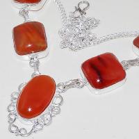 Crn 195b collier parure sautoir cornaline carnelian achat vente bijoux argent 925