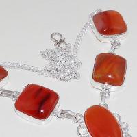 Crn 195c collier parure sautoir cornaline carnelian achat vente bijoux argent 925