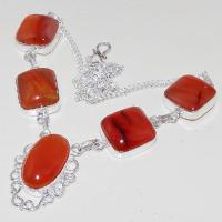 Crn 195d collier parure sautoir cornaline carnelian achat vente bijoux argent 925