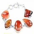 Crn 246e bracelet cornaline carnelian achat vente bijoux argent 925