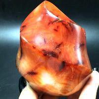 Pierres Cornaline taillées, facettées, polies