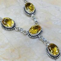 Ct 0036c collier sautoir parure citrine argent 925 achat vente bijou