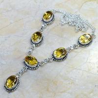 Ct 0036d collier sautoir parure citrine argent 925 achat vente bijou