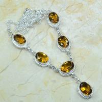 Ct 0048a collier sautoir parure citrine argent 925 achat vente bijou