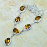 Ct 0048c collier sautoir parure citrine argent 925 achat vente bijou