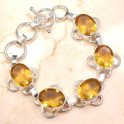 Ct 00531a bracelet 23gr citrine lemon citron doree argent 925 bijoux achat vente