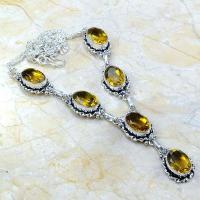 Ct 0060a collier sautoir parure citrine argent 925 achat vente bijou