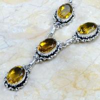 Ct 0060b collier sautoir parure citrine argent 925 achat vente bijou