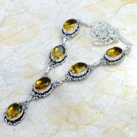 Ct 0060c collier sautoir parure citrine argent 925 achat vente bijou