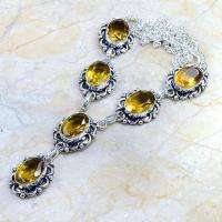 Ct 0062c collier sautoir parure citrine argent 925 achat vente bijou