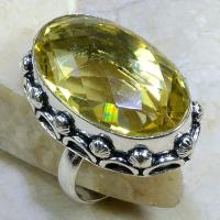 Ct 0066b bague t60 citrine argent 925 bijoux achat vente