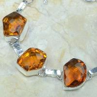 Ct 0069b bracelet citrine orange madere argent 925 bijoux achat vente