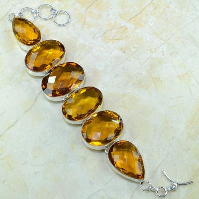 Ct 0079a bracelet citrine orange madere argent 925 bijoux achat vente 1