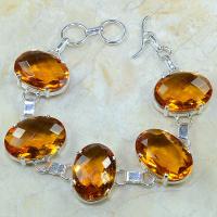 Ct 0097a bracelet citrine doree madere argent 925 bijoux achat vente