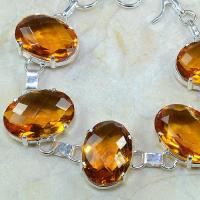 Ct 0097b bracelet citrine doree madere argent 925 bijoux achat vente