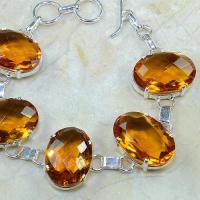 Ct 0097c bracelet citrine doree madere argent 925 bijoux achat vente