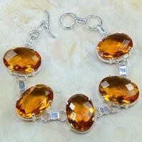 Ct 0097d bracelet citrine doree madere argent 925 bijoux achat vente