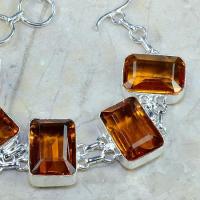 Ct 0102c bracelet citrine orange madere argent 925 bijoux achat vente