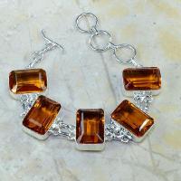 Ct 0102d bracelet citrine orange madere argent 925 bijoux achat vente