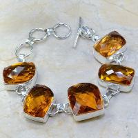 Ct 0108a bracelet citrine orange madere argent 925 bijoux achat vente