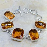 Ct 0108d bracelet citrine orange madere argent 925 bijoux achat vente