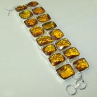 Ct 0118a bracelet citrine citron or doree argent 925 bijoux achat vente