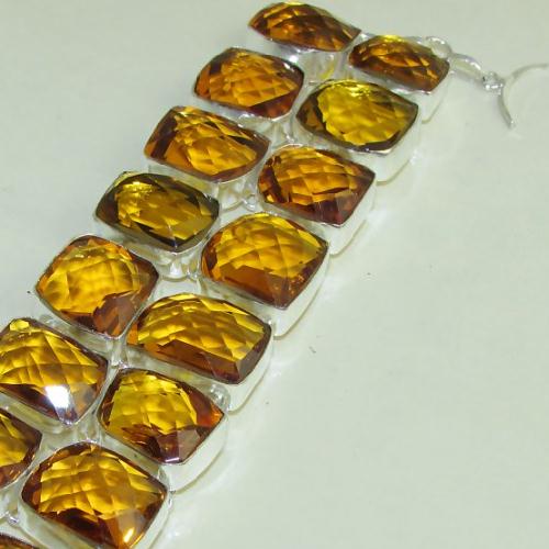 Ct 0118b bracelet citrine citron or doree argent 925 bijoux achat vente