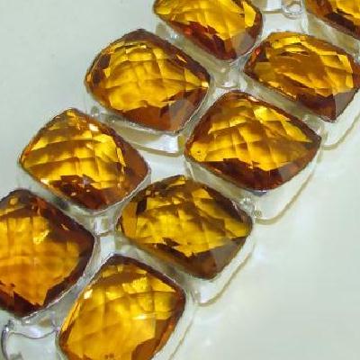 Ct 0119d bracelet citrine citron or doree argent 925 bijoux achat vente