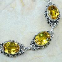 Ct 0121c bracelet citrine citron or doree argent 925 bijoux achat vente